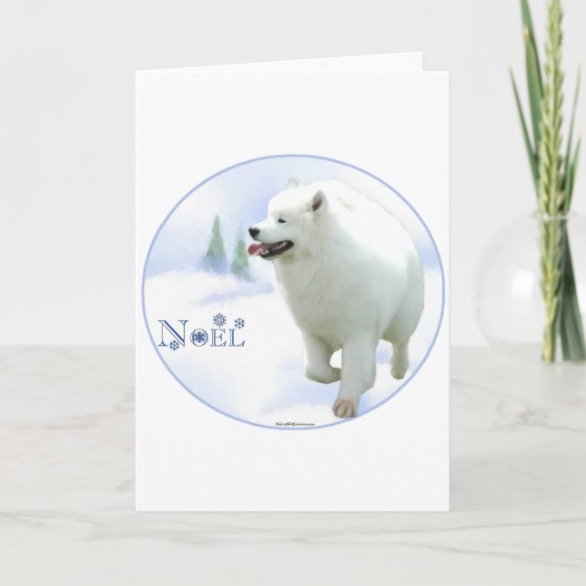 Samoyed Noel Helgkort (Framsida)