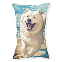 Samoyed på stranden