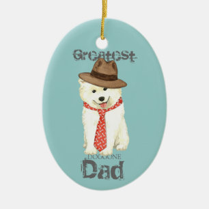 Samoyed Pappa Ceramic Ornament
