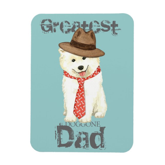 Samoyed Pappa Magnet (Vertikal)