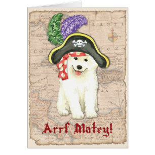 Samoyed Pirat Card Hälsningskort