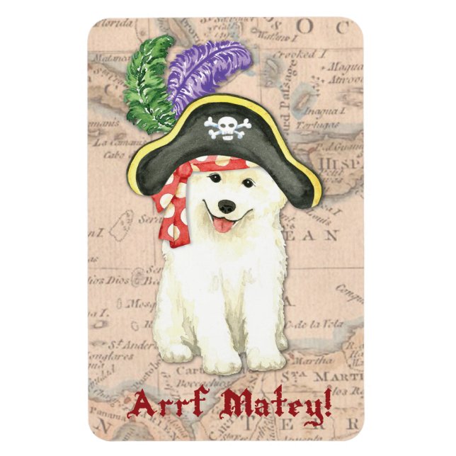 Samoyed Pirat Magnet (Vertikal)