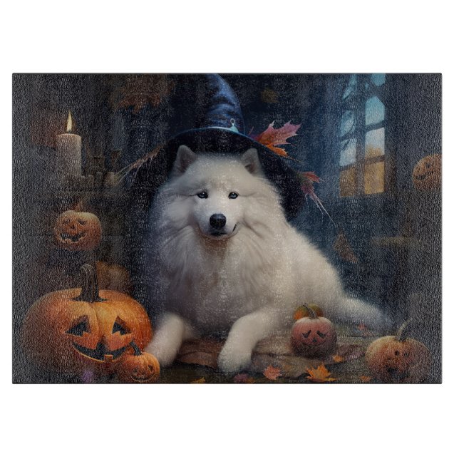 Samoyed Pumpkins Halloween Scary (Framsidan)