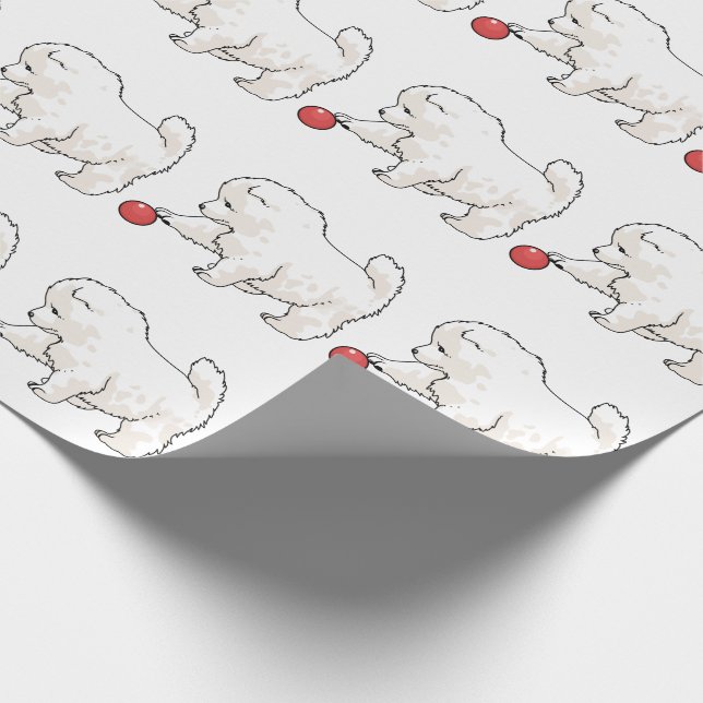 Samoyed Puppy Presentpapper (Hörn)