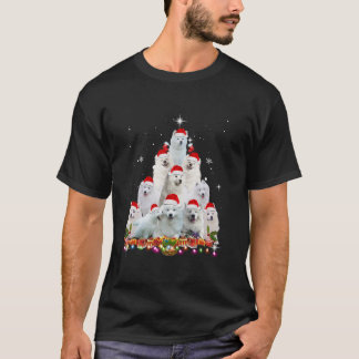 Samoyed Santa Hat Julgran Ljus Julafton Boys T Shirt