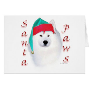 Samoyed Santa Tassar Hälsningskort