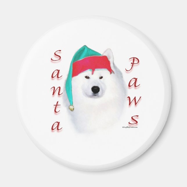 Samoyed Santa Tassar Magnet (Framsidan)