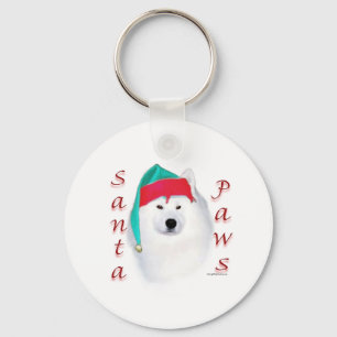 Samoyed Santa Tassar Nyckelring