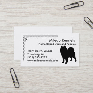 Samoyed Silhouette Visitkort