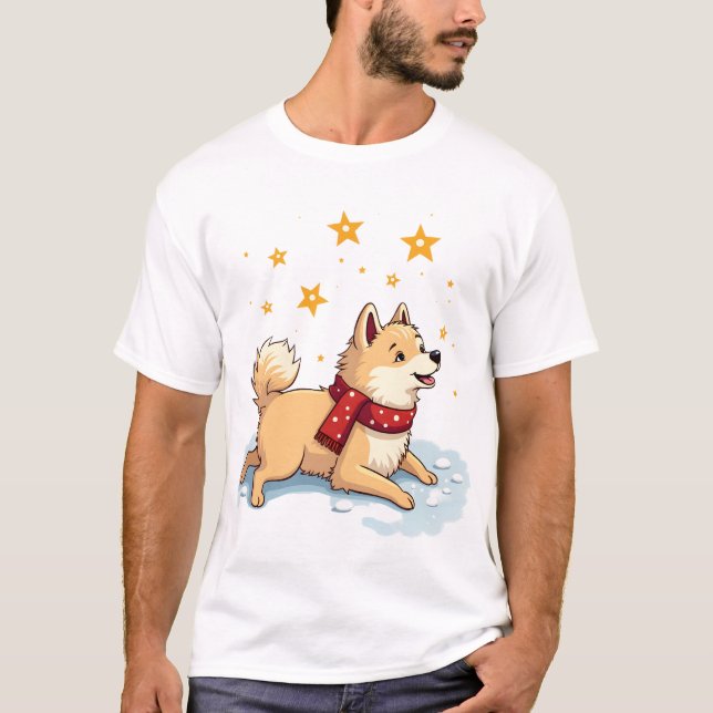 Samoyed Snöängel T Shirt (Framsida)