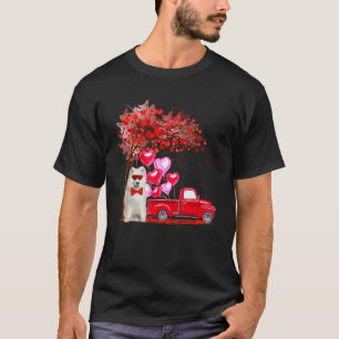 Samoyed Sunglasses Hearts Träd Pickupare Lastbil H T Shirt