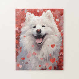 Samoyed Valentines day Pussel