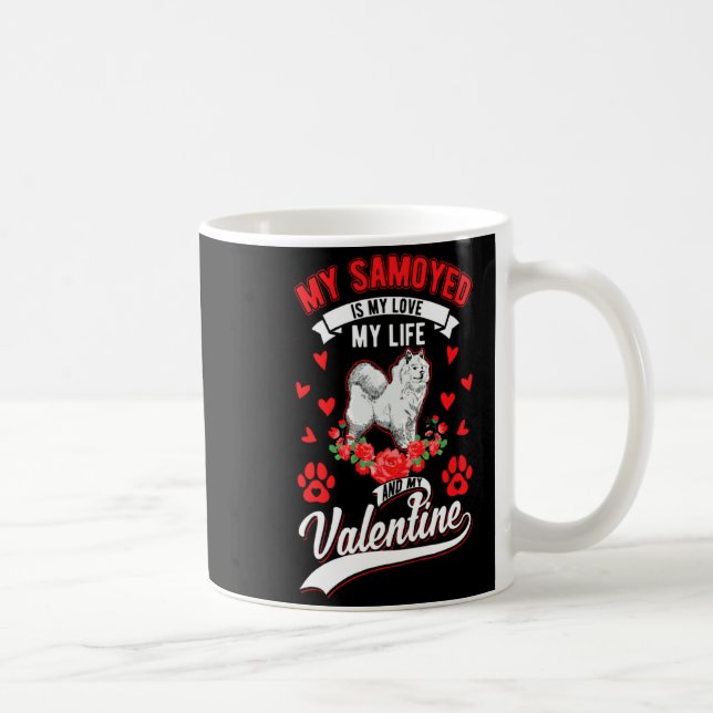 Samoyed Valentines Day Samoyed 1  Kaffemugg (Höger)