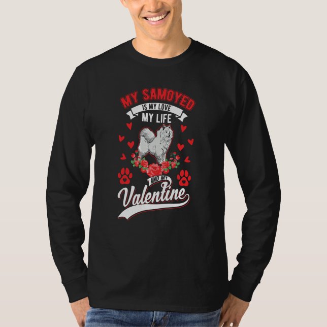 Samoyed Valentine's Day Samoyed  1 T Shirt (Framsida)
