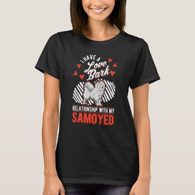 Samoyed Valentine's Day Samoyed T Shirt (Framsida)
