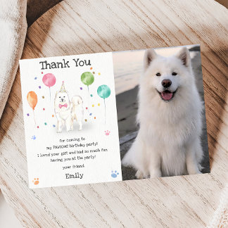 Samoyed-valp Födelsedags Gratulationskort Inbjudningar