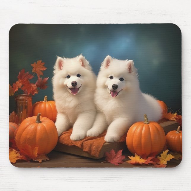 Samoyed Valp Höstglädje Pumpa  Musmatta (Framsidan)