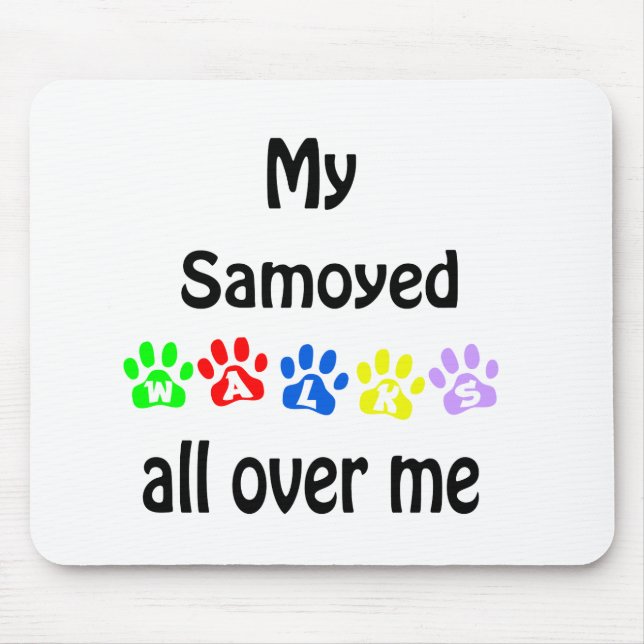 Samoyed Walks Design Musmatta (Framsidan)