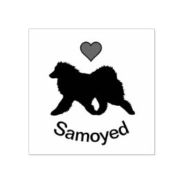 Samoyed Wood Art Frimärke; Rubber Frimärke Stämpel