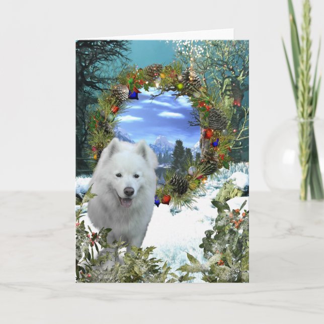 Samoyed World Helgkort (Framsida)