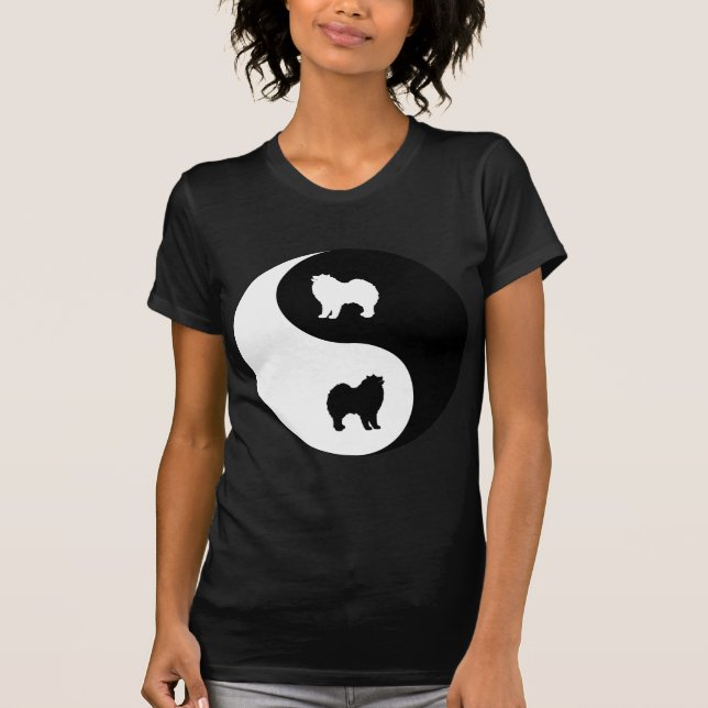 Samoyed Yin Yang Tee Shirt (Framsida)