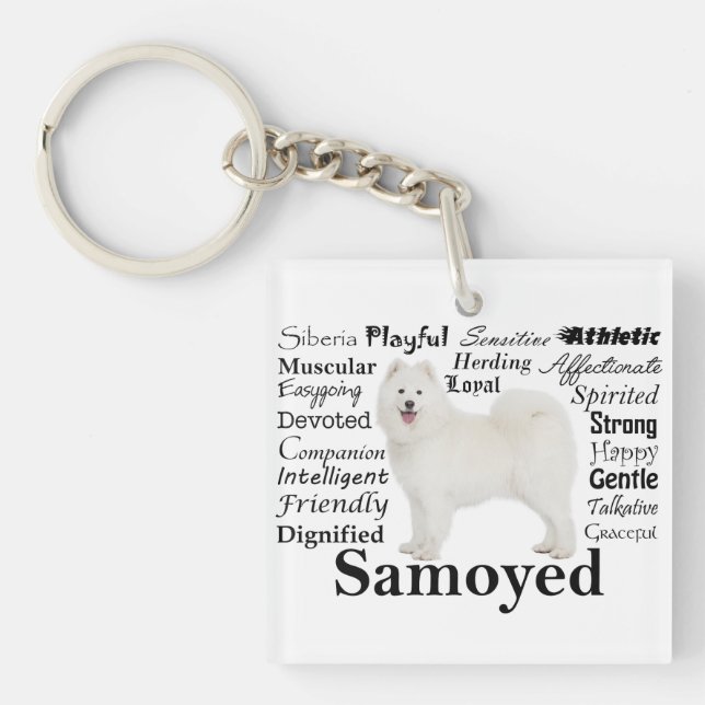 Samoyeddrag Keychain (Framsidan)