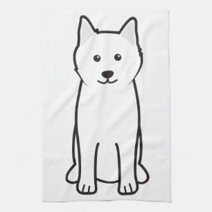 Samoyedhundtecknad Kökshandduk