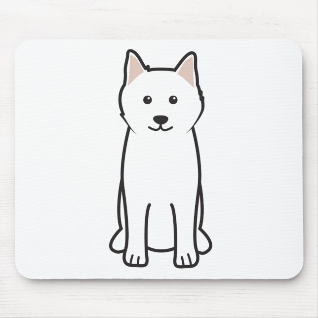 Samoyedhundtecknad Musmatta (Framsidan)