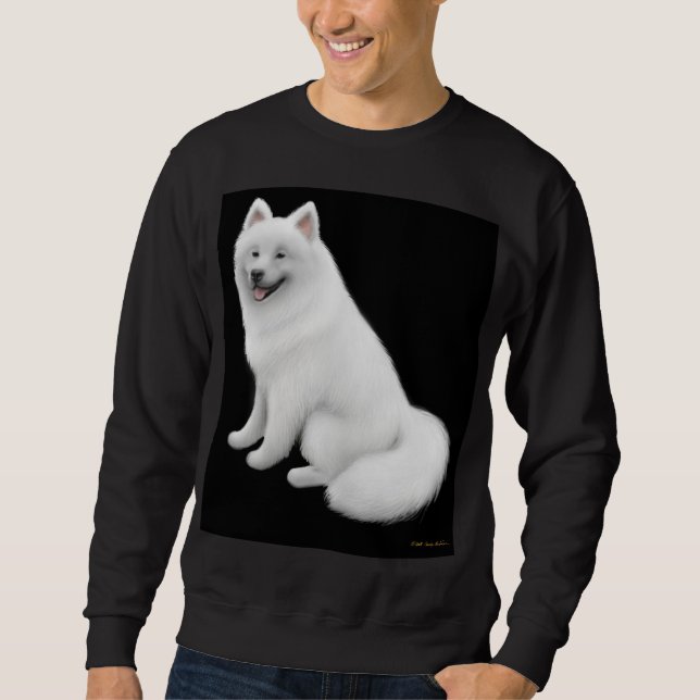 Samoyedhundtröja Lång Ärmad Tröja (Framsida)