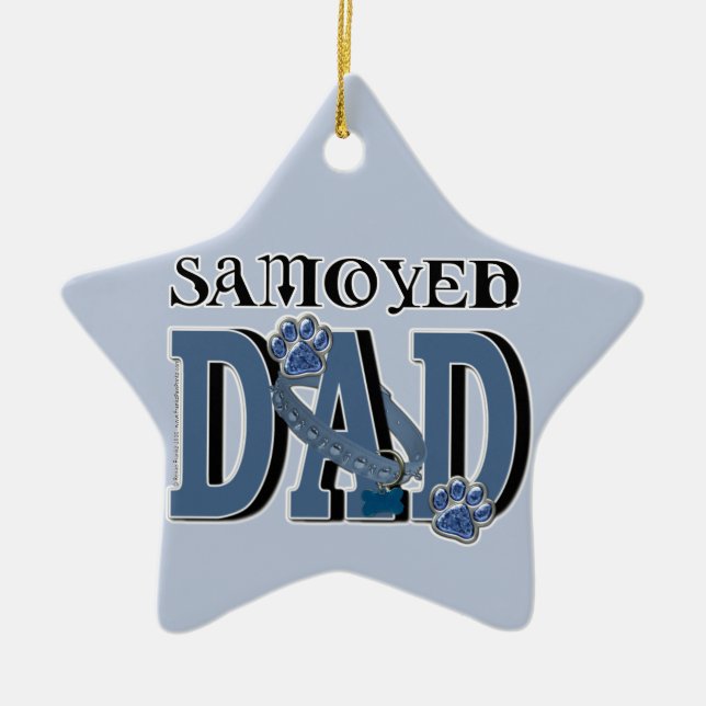 SamoyedPAPPA Julgransprydnad Keramik (Framsidan)