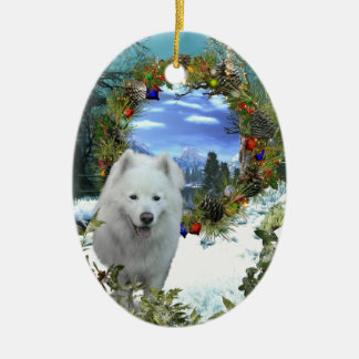Samoyedvärld Julgransprydnad Keramik