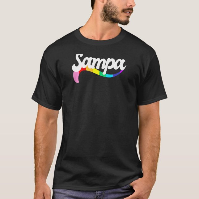 SAMPA São Paulo Brasilien Gay pride Proud LGBTQ Ra T Shirt (Framsida)