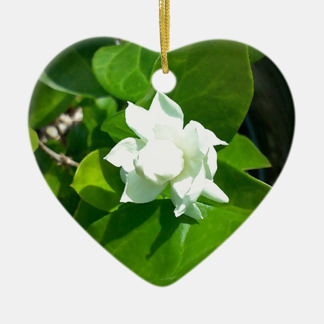Sampaguita jasminblomma julgransprydnad keramik (Framsidan)