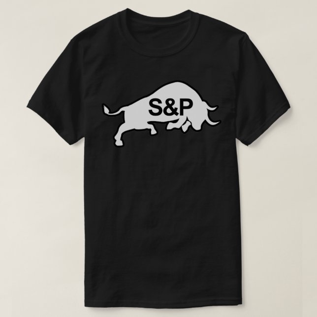 SampampP Bull Black ampamp White T Shirt (Design framsida)