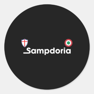 Sampdoria Jersey Mode Maglietta Runt Klistermärke