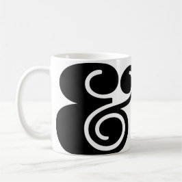 Sampersand "&" Designer Oversified | BL Svart | Kaffemugg
