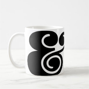 Sampersand "&" Designer Oversified BL Svart Kaffemugg