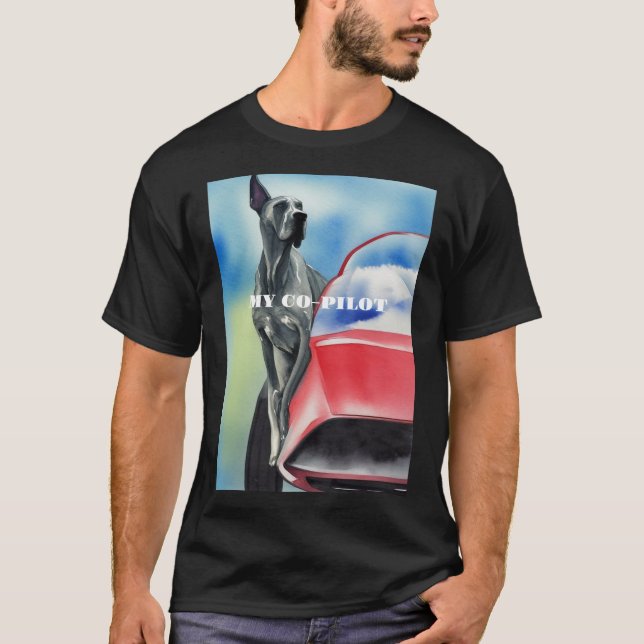 Sampilot great dane t shirt (Framsida)