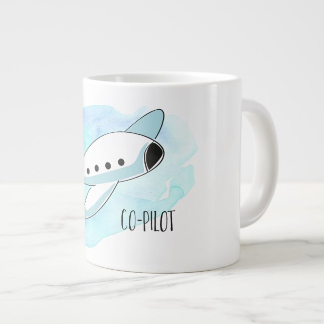 Sampilot med Flygplan Jumbo Mugg (Framsida höger)