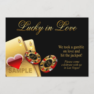 SAMPLE Casino Stil Bröllop Papper: projektionsyt Inbjudningar
