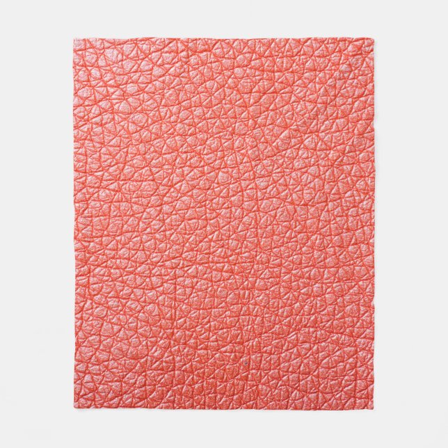 Sample of orange leather upholstery textureabstrac fleecefilt (Framsidan)