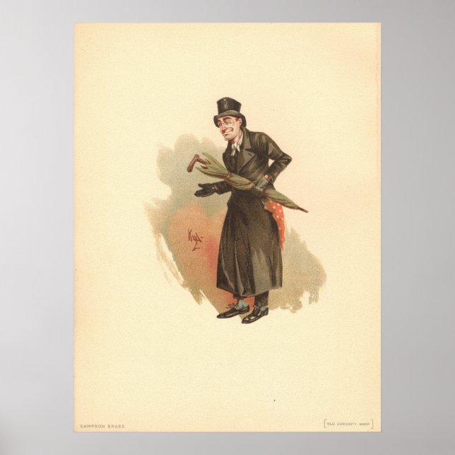 Sampson Brass, Kyd, Dickens, den gamla kloskotskop Poster (Framsidan)