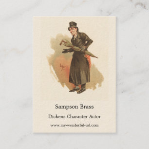 Sampson Brass, Kyd, Dickens, den gamla kloskotskop Visitkort