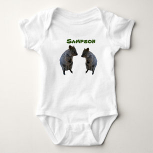 Sampson Namn Med Aussie Quokkas, Baby Body T Shirt