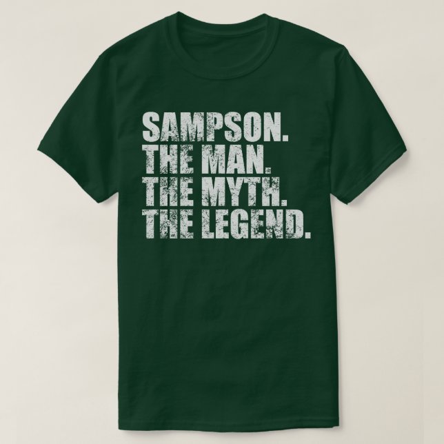 Sampson-Sampson-efternamnssampson för familjen nam T Shirt (Design framsida)