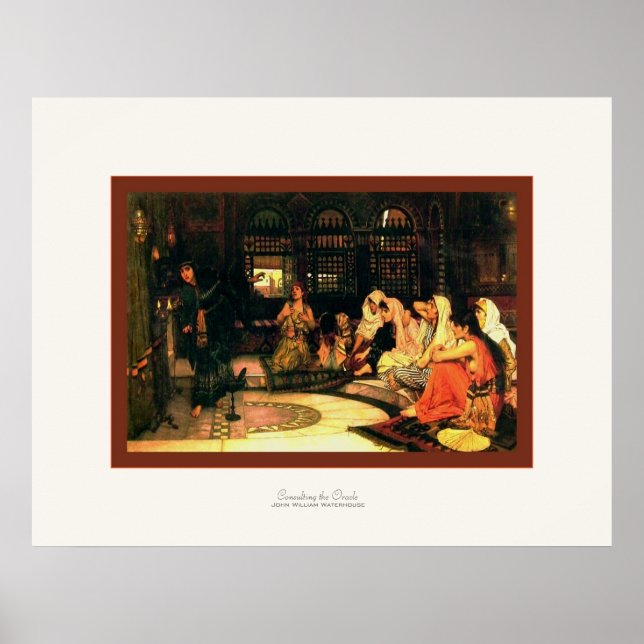 Samråd med Oracle ~ John William Waterhouse Poster (Framsidan)