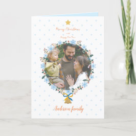 Sämre Blommigt jul och nyårsafton - Helgdag Tack Kort