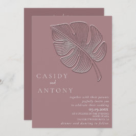 Sämre, lätt präglat tropiskt löv i ett och samma inbjudningar