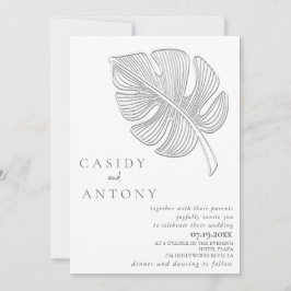 Sämre, lätt präglat tropiskt löv i ett och samma inbjudningar