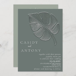 Sämre, lätt präglat tropiskt löv i ett och samma inbjudningar